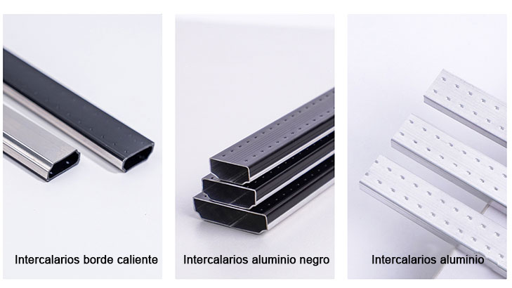 Tipo materiales intercalario vidrio